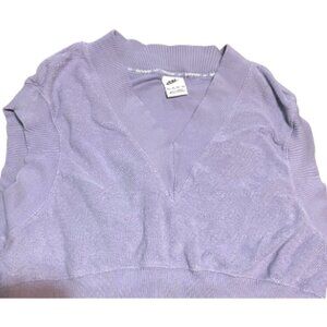Nike Light Purple/Lilac Sportswear Knit Crop V-Neck Sweater:  Ladies XS